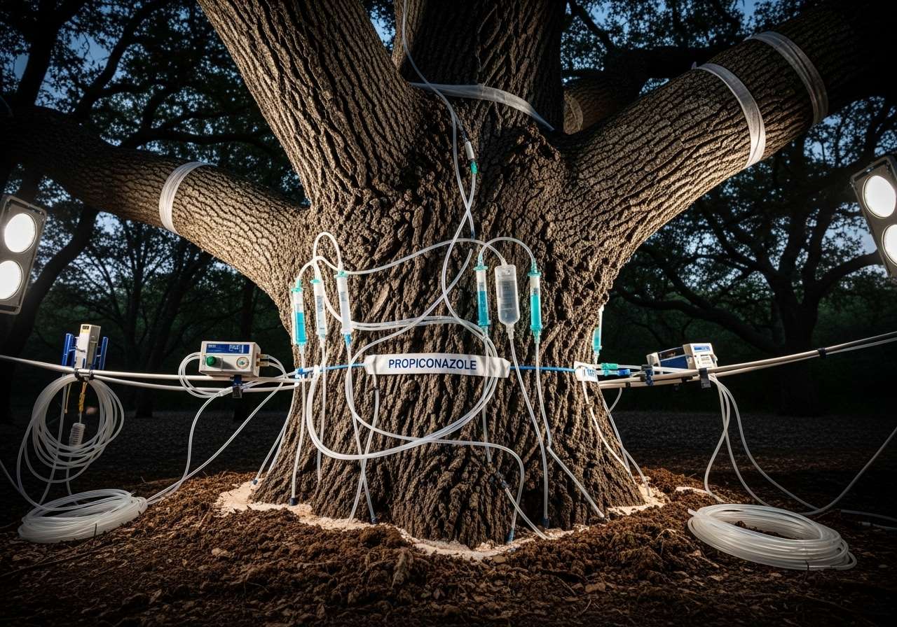Arborist performing corrective pruning